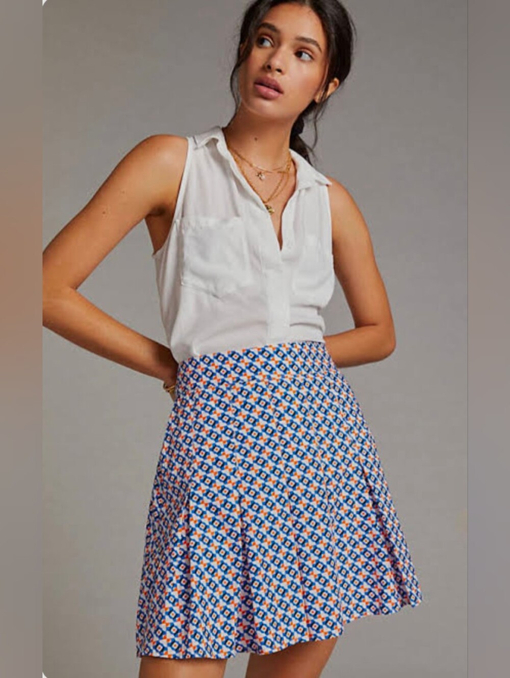 Maeve By Anthropologie Floral Pleated Skirt Womens Size 4 Colorful Girlhoodcore